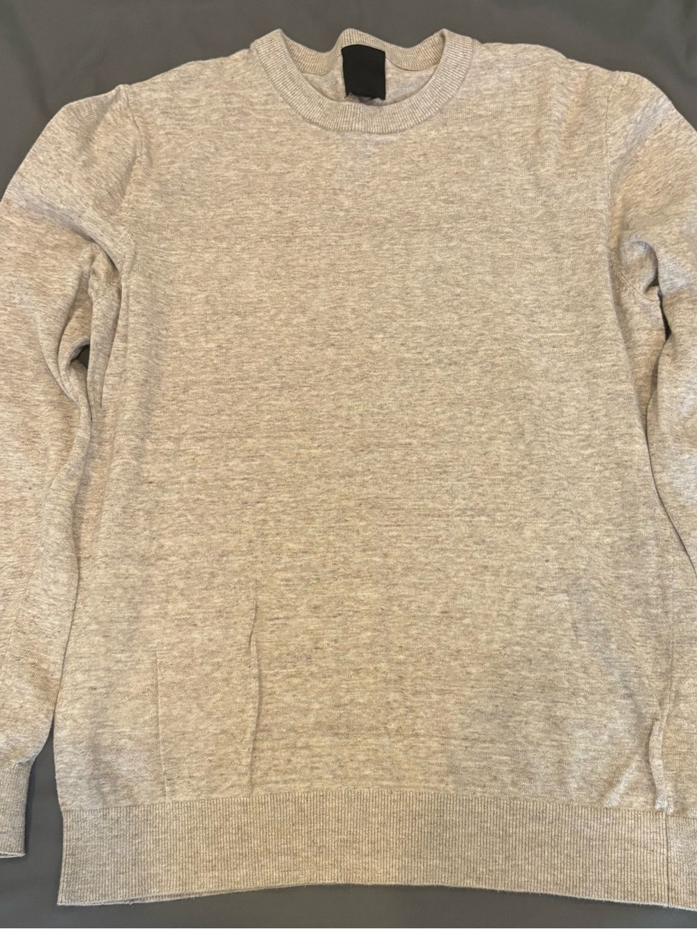 H&M Men's Crewneck Sweater - Heather Light Gray